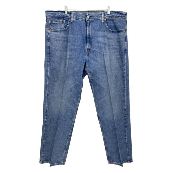 Levis 505 Men's Relaxed Jeans Actual Size 42W x 31L Blue Straight Leg - Picture 1 of 13